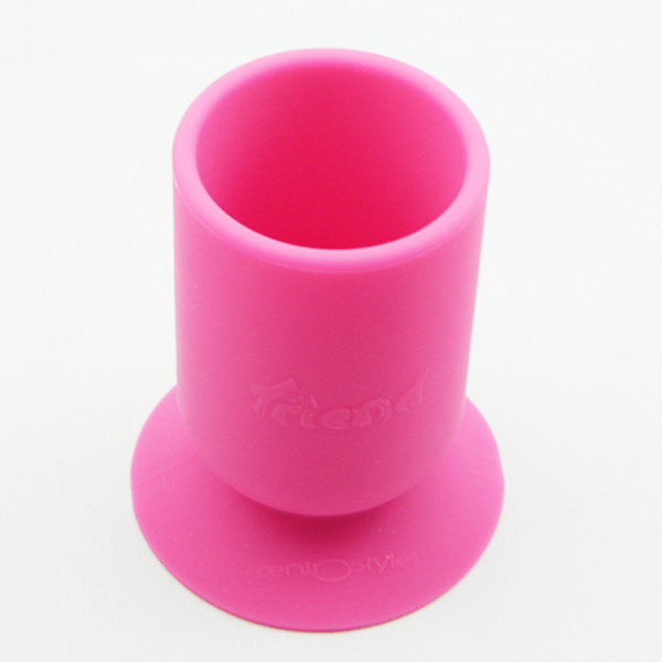 硅膠制品之粉色筆筒帶底座吸盤 硅膠制品之粉色筆筒帶底座吸盤